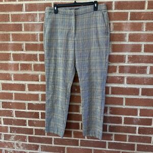 Zara Plaid Ankle Pants Career‎ Professional Trousers Womens Large